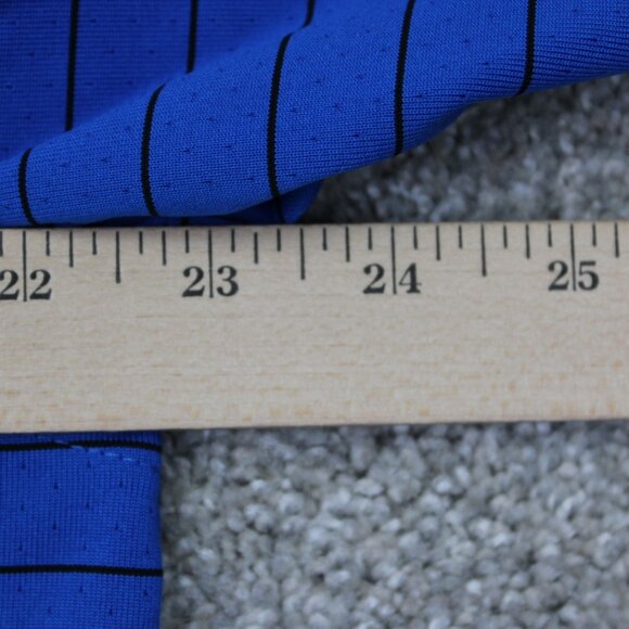 Callaway Opti-Dri Polo Shirt Mens Large Blue/Black Striped Polyester S/S Golf - Picture 10 of 12